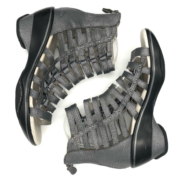 Jambu Brookline Metallic Gladiator Sandals Women’s Size 8 Cushioned Wedge Heel - Picture 6 of 8